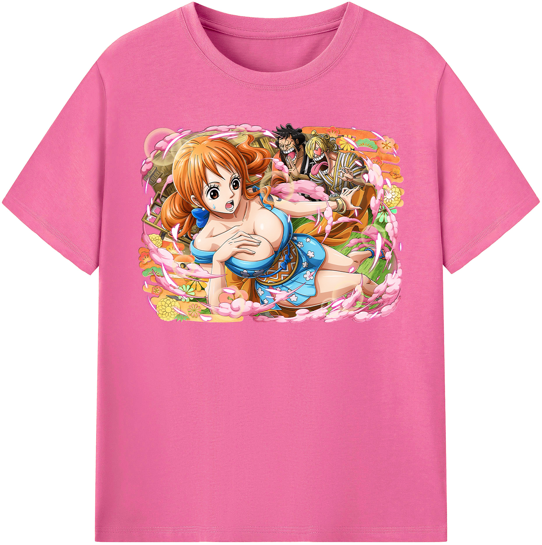 （画像用） ワンピース ナミ ONE PIECE Nami レディースカジュアルプリントTシャツ（綿100％）